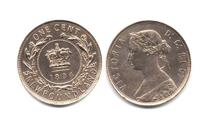 Newfoundland-1894-Large-Cent-Doubled-A-In-Victoria